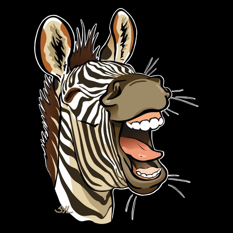 Laughing Zebra (white edges)