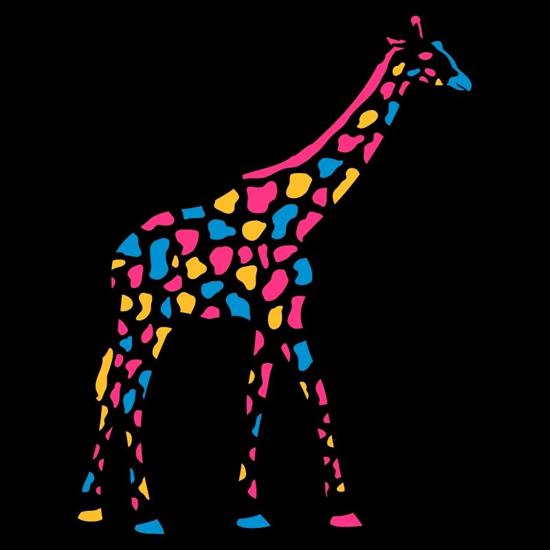 Giraffe Africa Savannah Colorful Color Giraffe Pattern