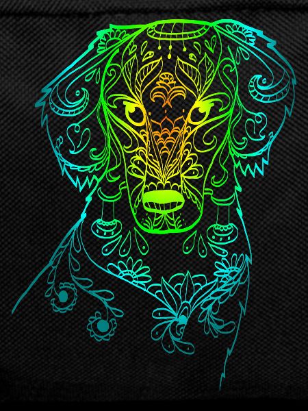 Rainbow Doodle Dog