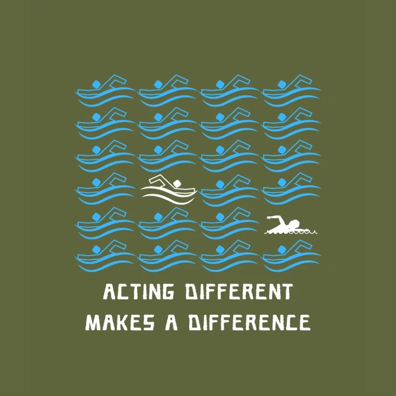 Acting different makes a difference, swimming, swim