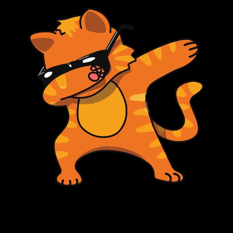 Die tupfende Katze