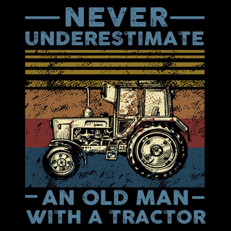 Unterschätze niemals einen alten Mann mit einem Traktor
