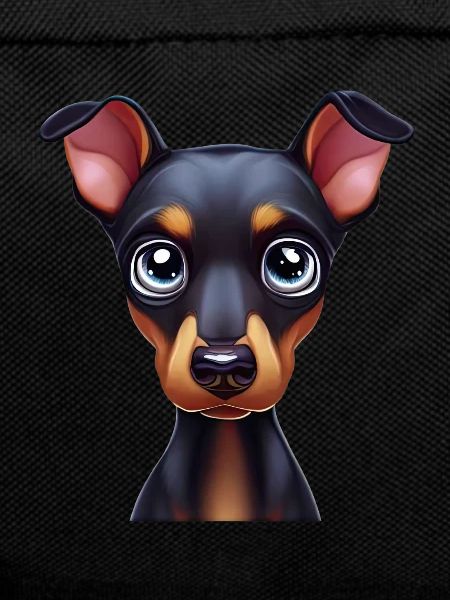 Adorable Doberman Pinscher Cartoon