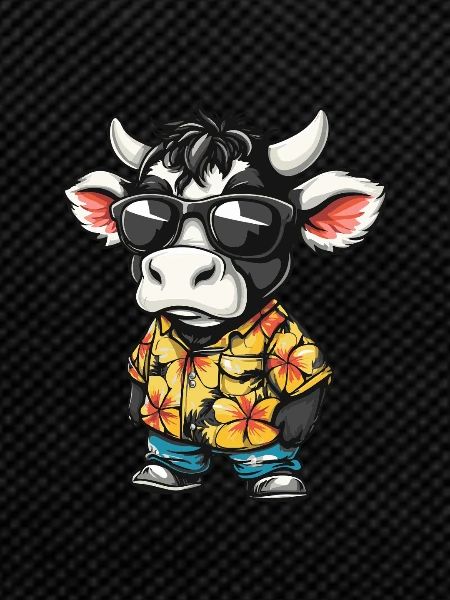 Cow Comic Cool Summer