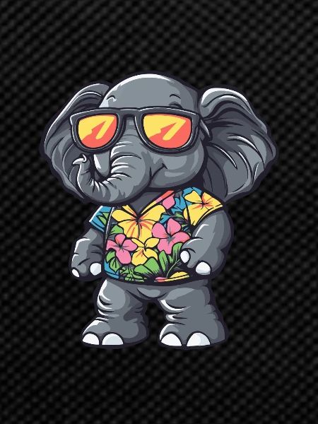 Elephant Comic Cool Summer
