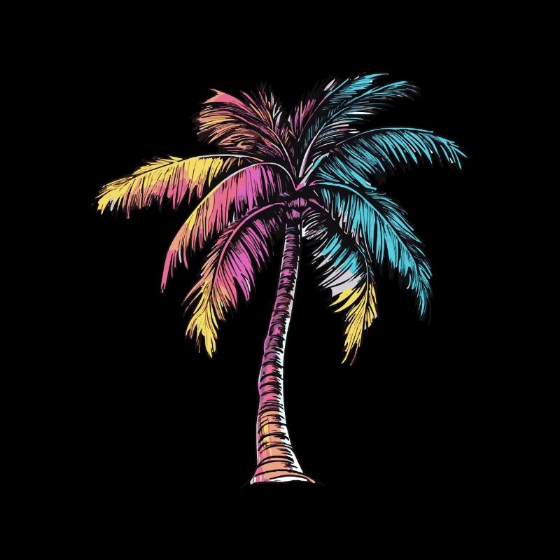 Palm Tree Multicolored
