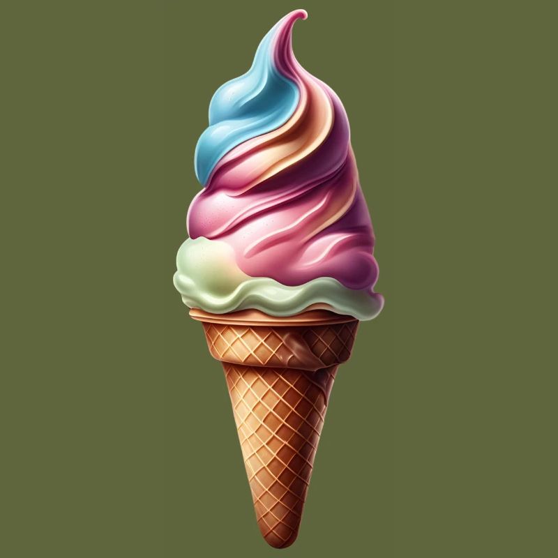 Leckere bunte Eiswaffel