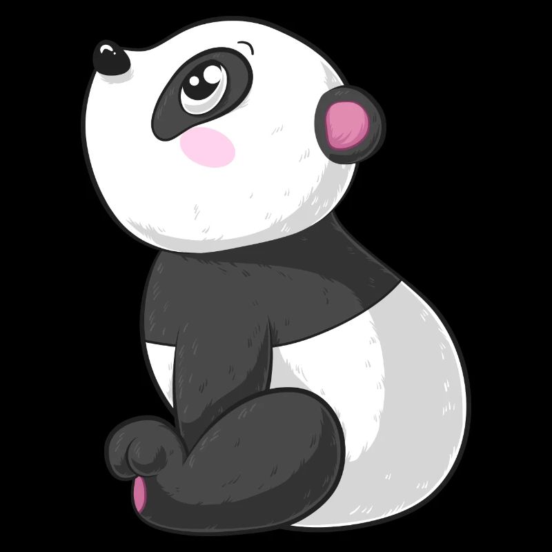 Rêver de panda de dessin animé