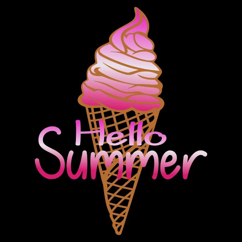 Leckere Eistüte im Sommer mit Erdbeer Softeis