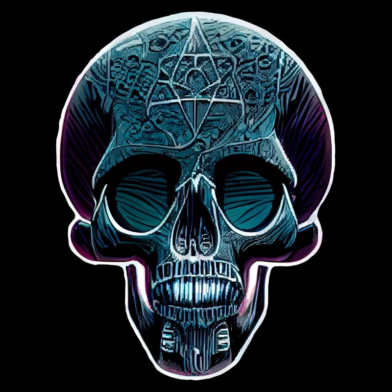 blauer Totenkopf