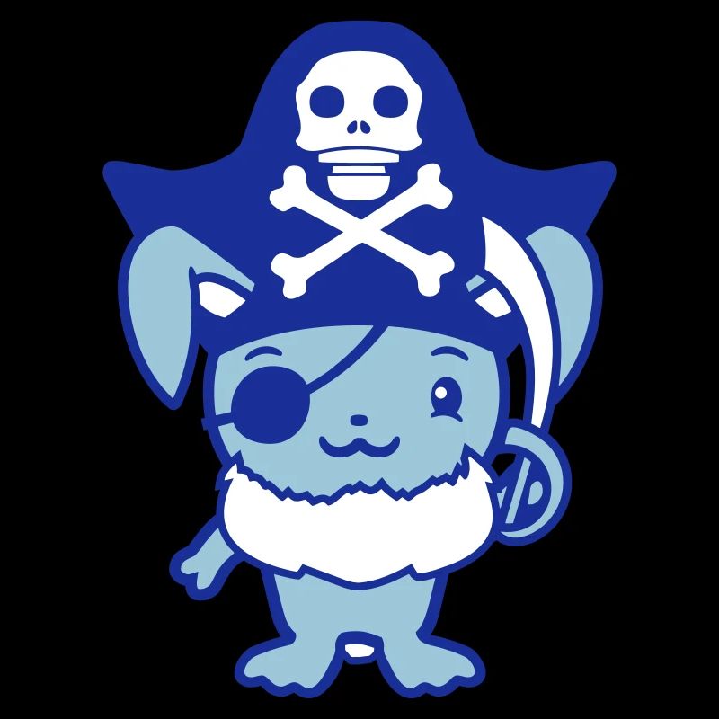 Little Cute Bunny Rabbit Captain Eye Patch