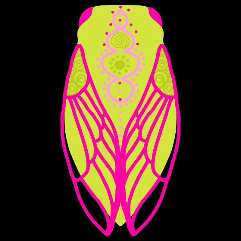 Cigale colorée fluo