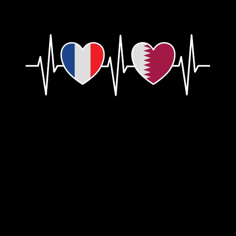 France and Qatar Qatari flag flags