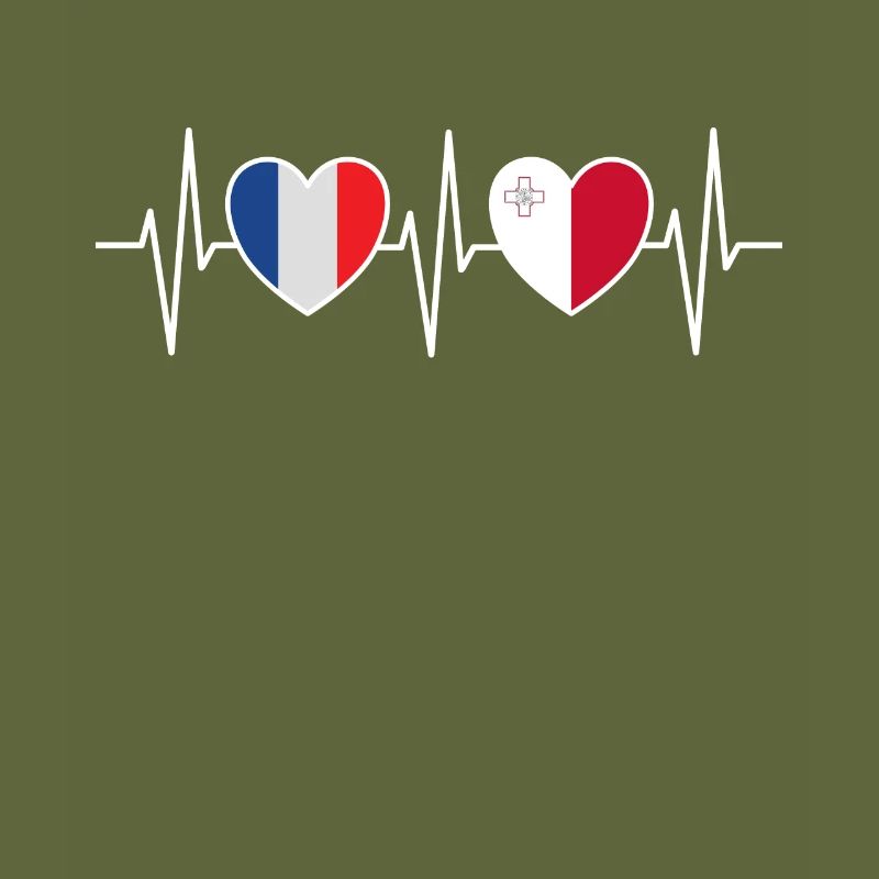 France and Malta Maltese flag flags