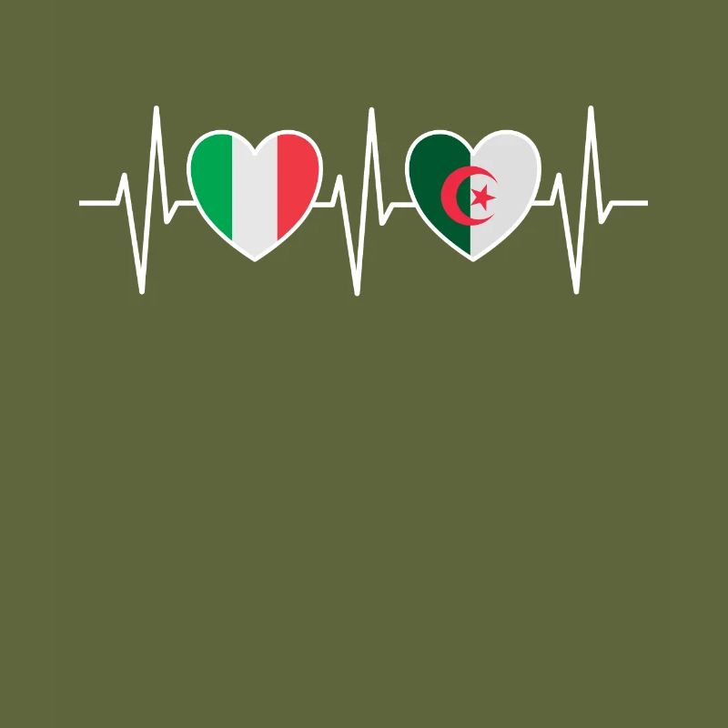 Italie et Algérie Drapeau algérien Drapeaux