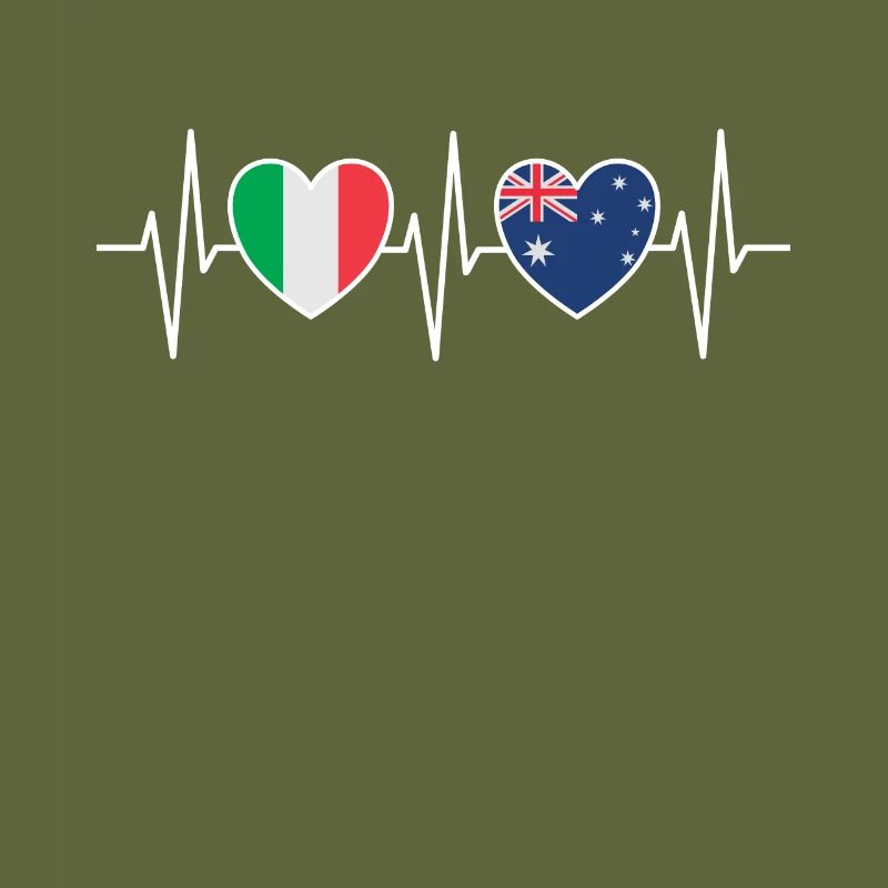 Italie et Australie Drapeaux australiens