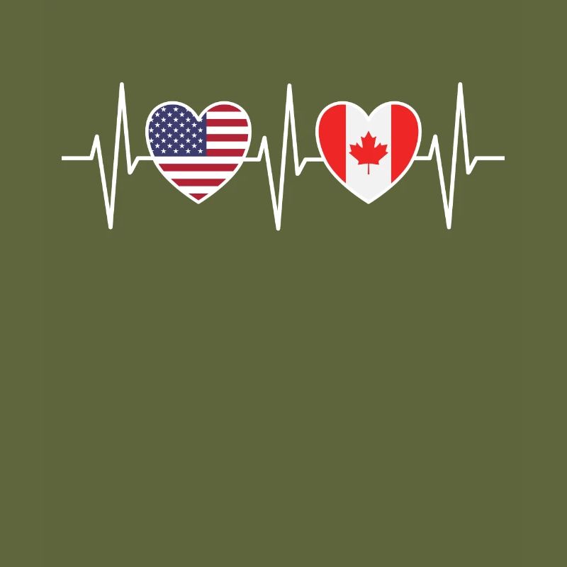 Drapeaux des États-Unis et du Canada Drapeau canadien