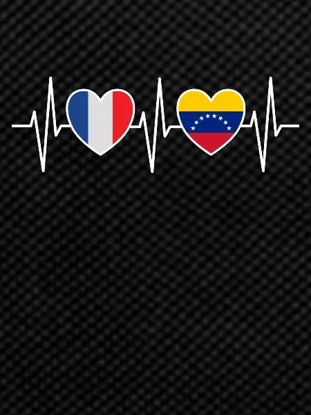 France and Venezuela Venezuelan flags