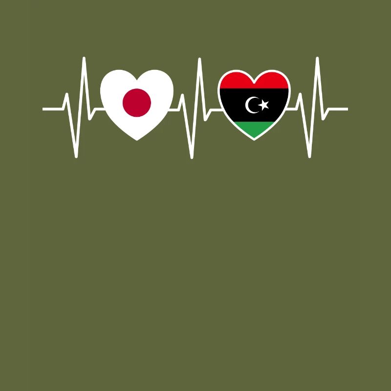 Japon et Libye Drapeau libyen Drapeaux