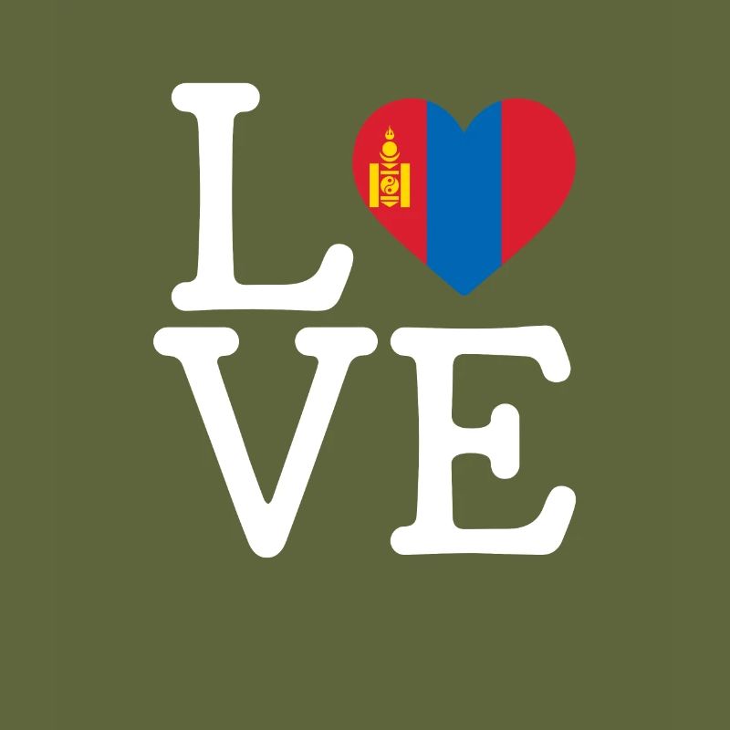 I love Mongolia, Mongolian flag mongolia