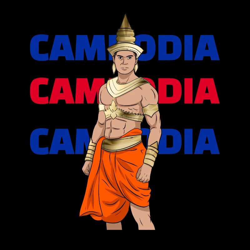 Cambodge Guerrier Khmer Épée Drapeau I Cadeau