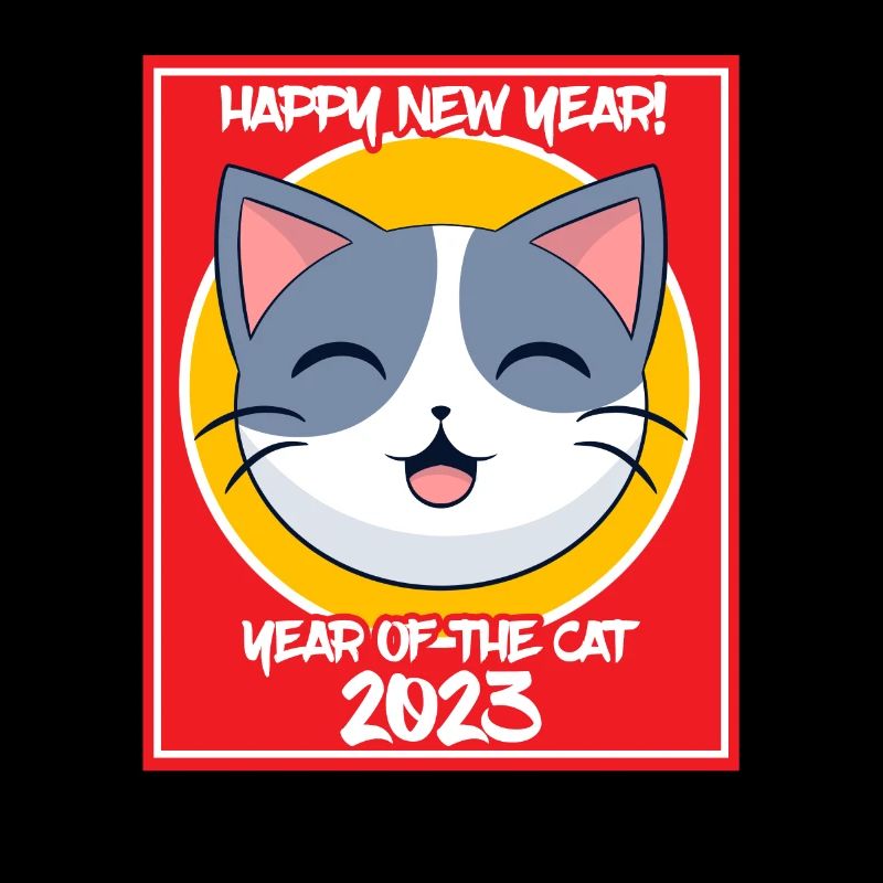Vietnamesisches Neujahr Katze 2023 I Geschenk