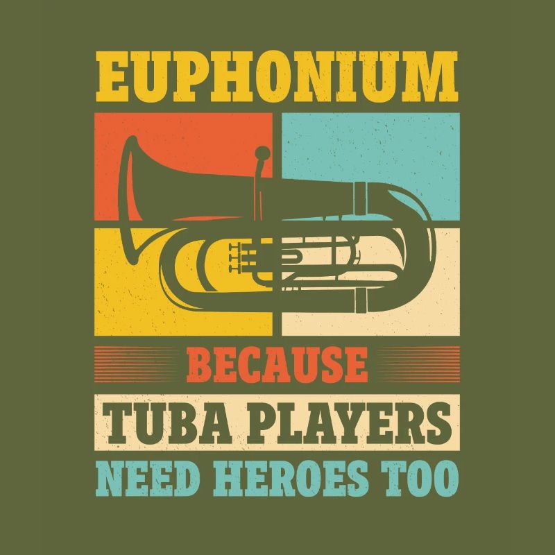 Deep brass marching baritone euphonium