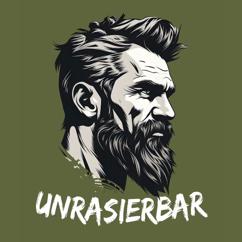 Wikinger Bartträger Lustiger Bart Spruch