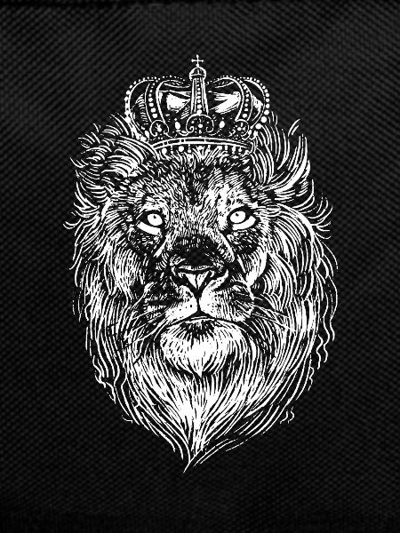 Lion with crown hand drawn