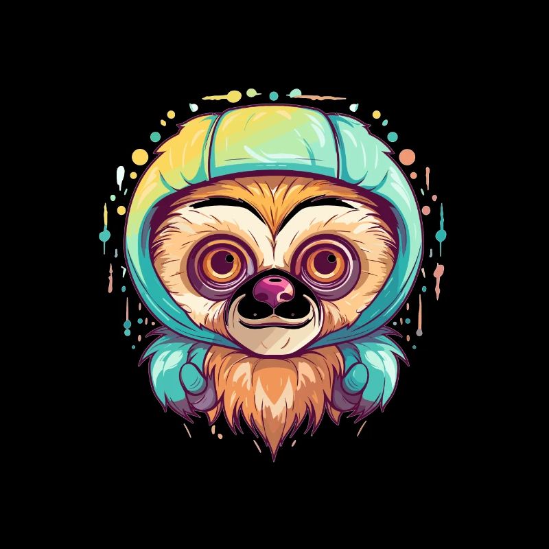 Cute Anime Style Gibbon Kawaii