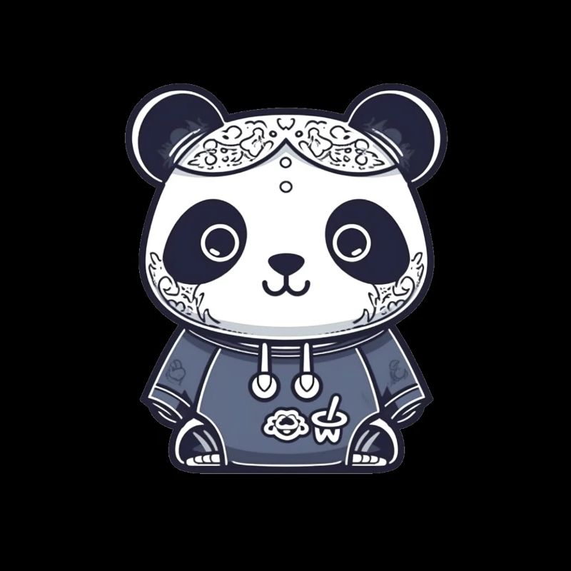 Cute Anime Style Panda Kawaii