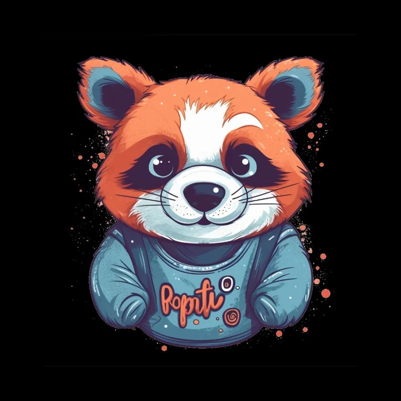 Mignon Anime Style Panda roux Kawaii