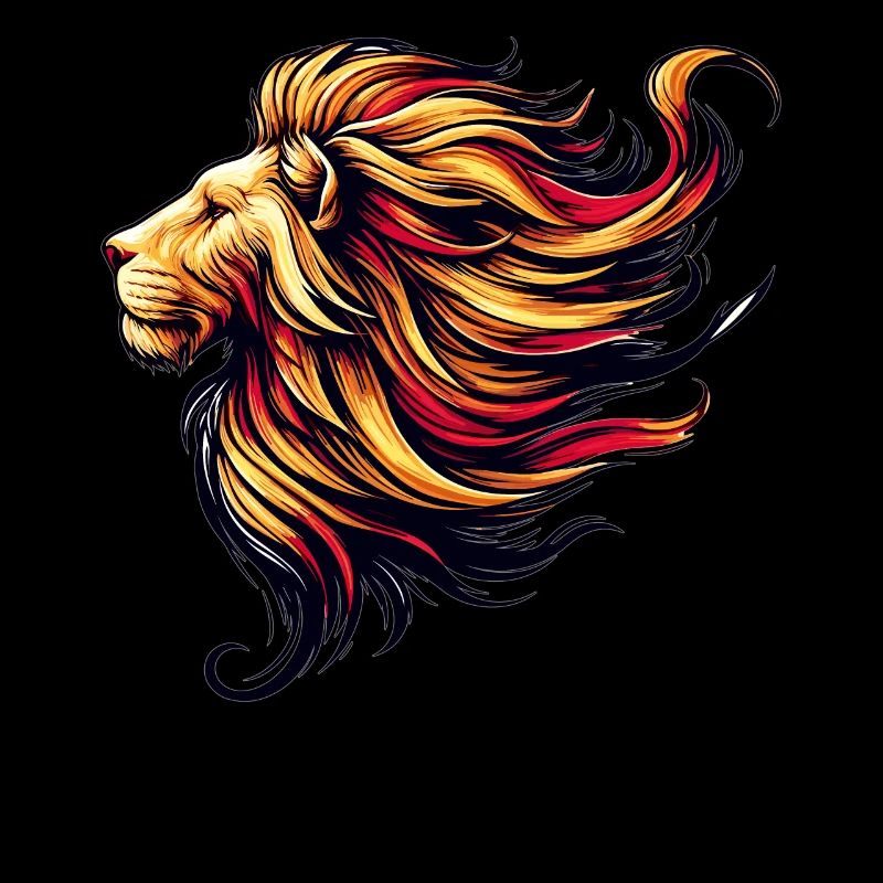 Leo with a dramatic mane