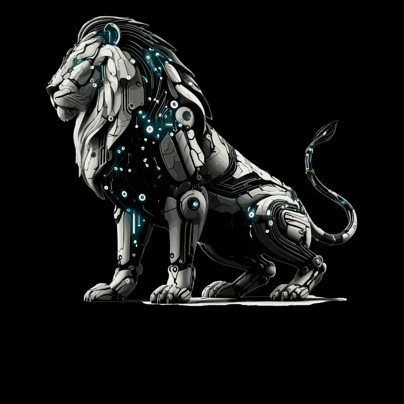 Futuristic Cybernetic Lion