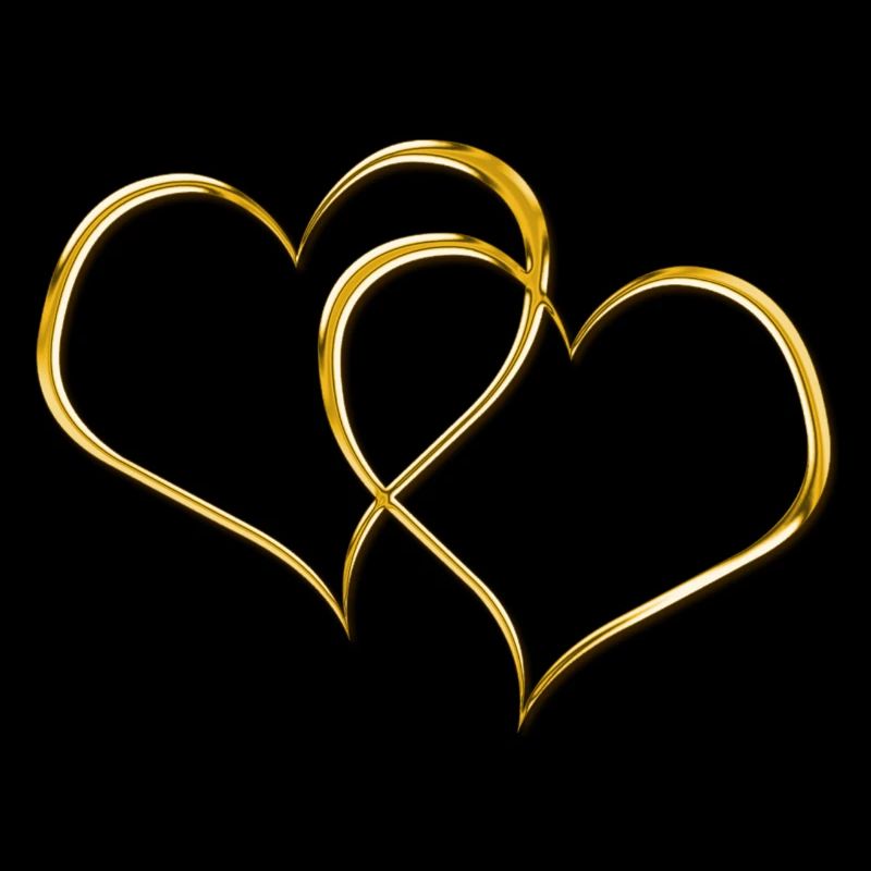 Double Heart GOLD 3D
