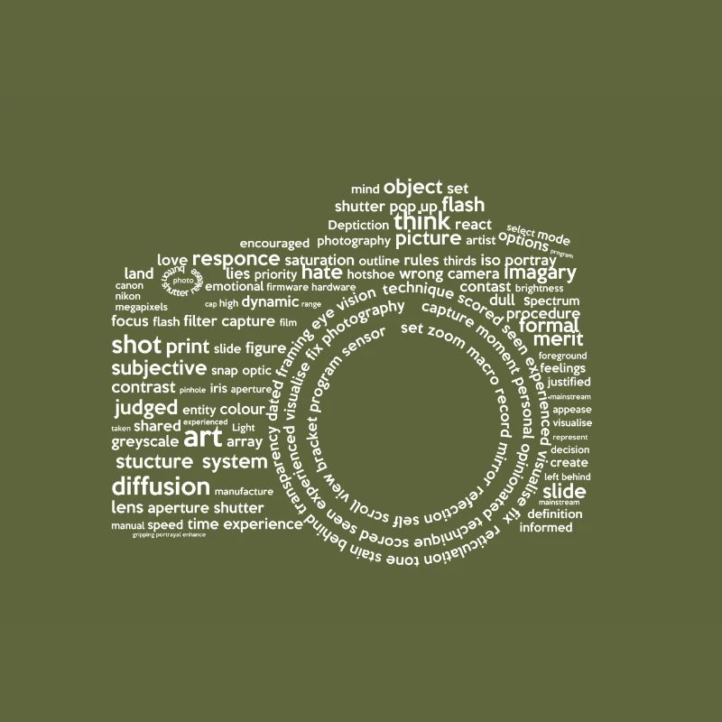 Caméra Typographie Blanc