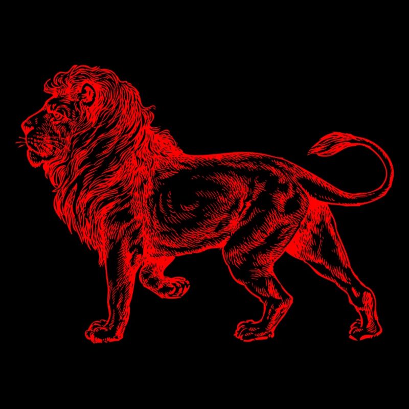 Big Lion rouge