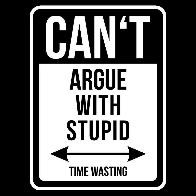 Can't argue with stupid time wasting - cool quote