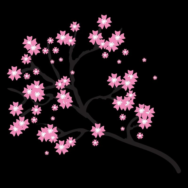 Branche de cerisier en fleurs