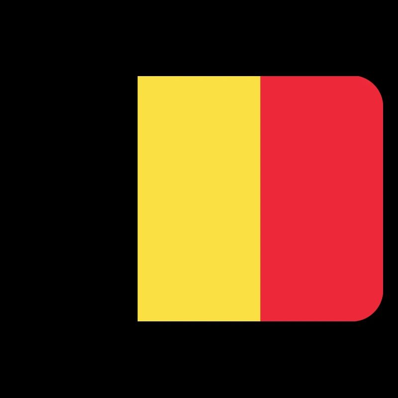 BELGIUM FLAG round corner 400 dpi