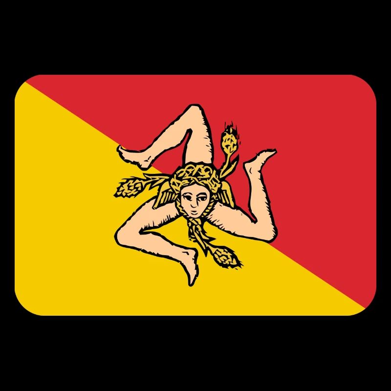 SICILY FLAG round corner 400 dpi