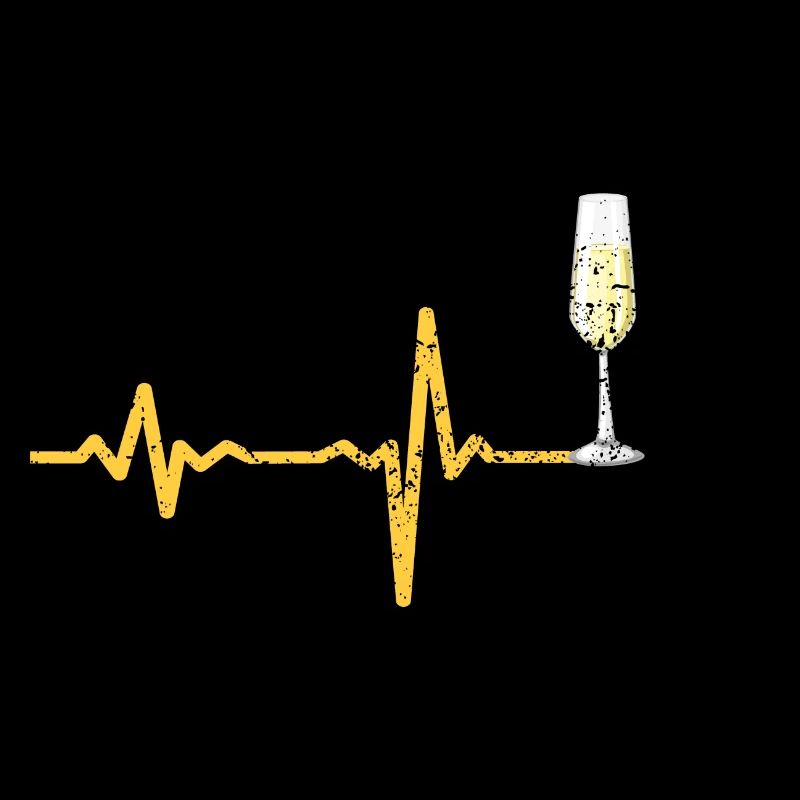 Heartbeat sparkling wine gift