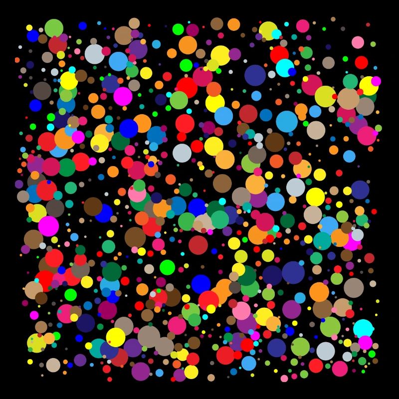 points colorés / confettis