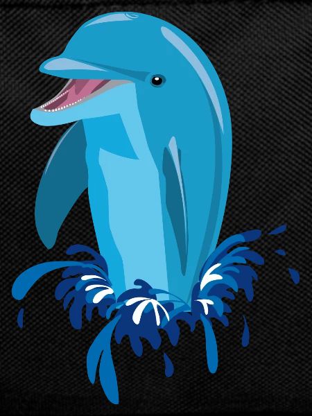 Laughing dolphin blue