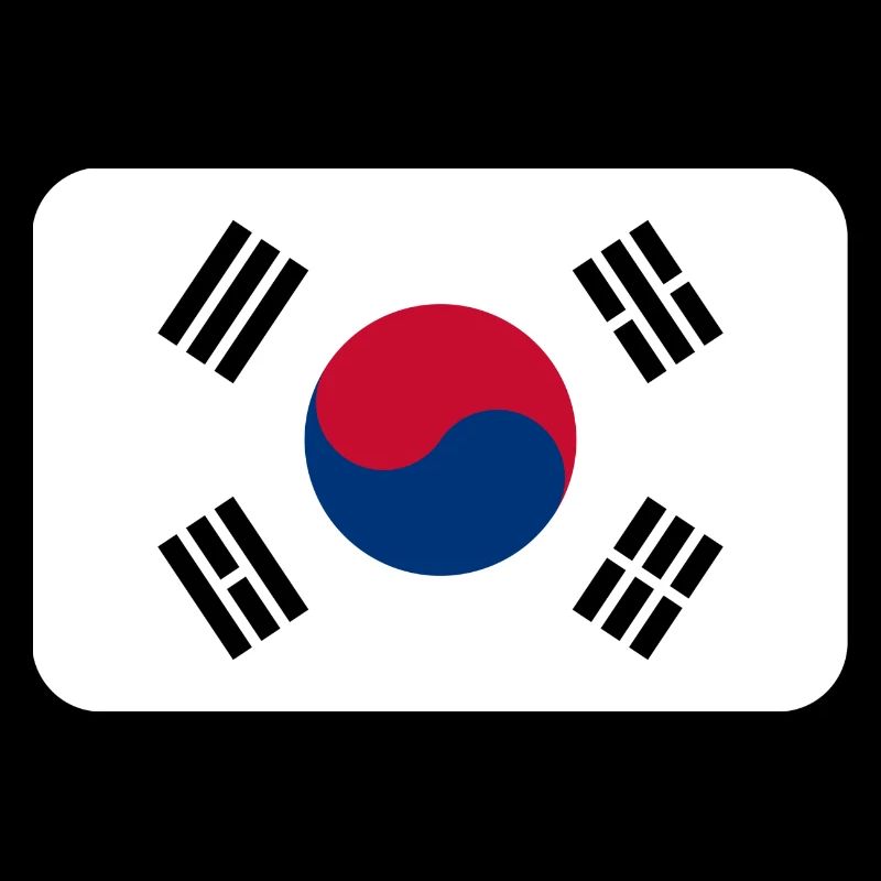 SOUTH KOREA FLAG round corner 400 dpi
