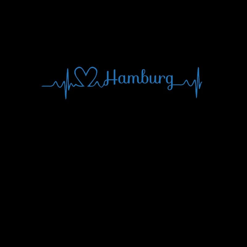 Battement de coeur de Hambourg en bleu