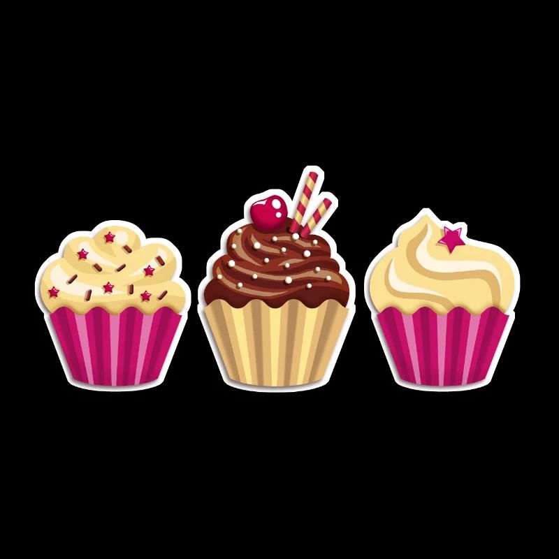 Cupcake - Muffin - Donut - Ice cream - chocolate -