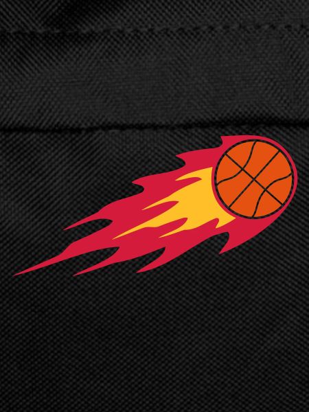 Basketball Fire Ball Logo