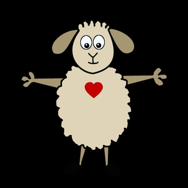 Sheep with heart