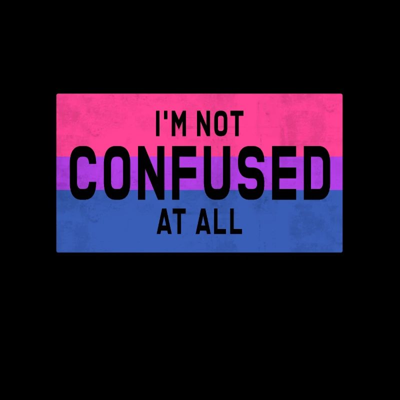 LGBT Je ne suis pas confus - Drapeau Bisex avec citation